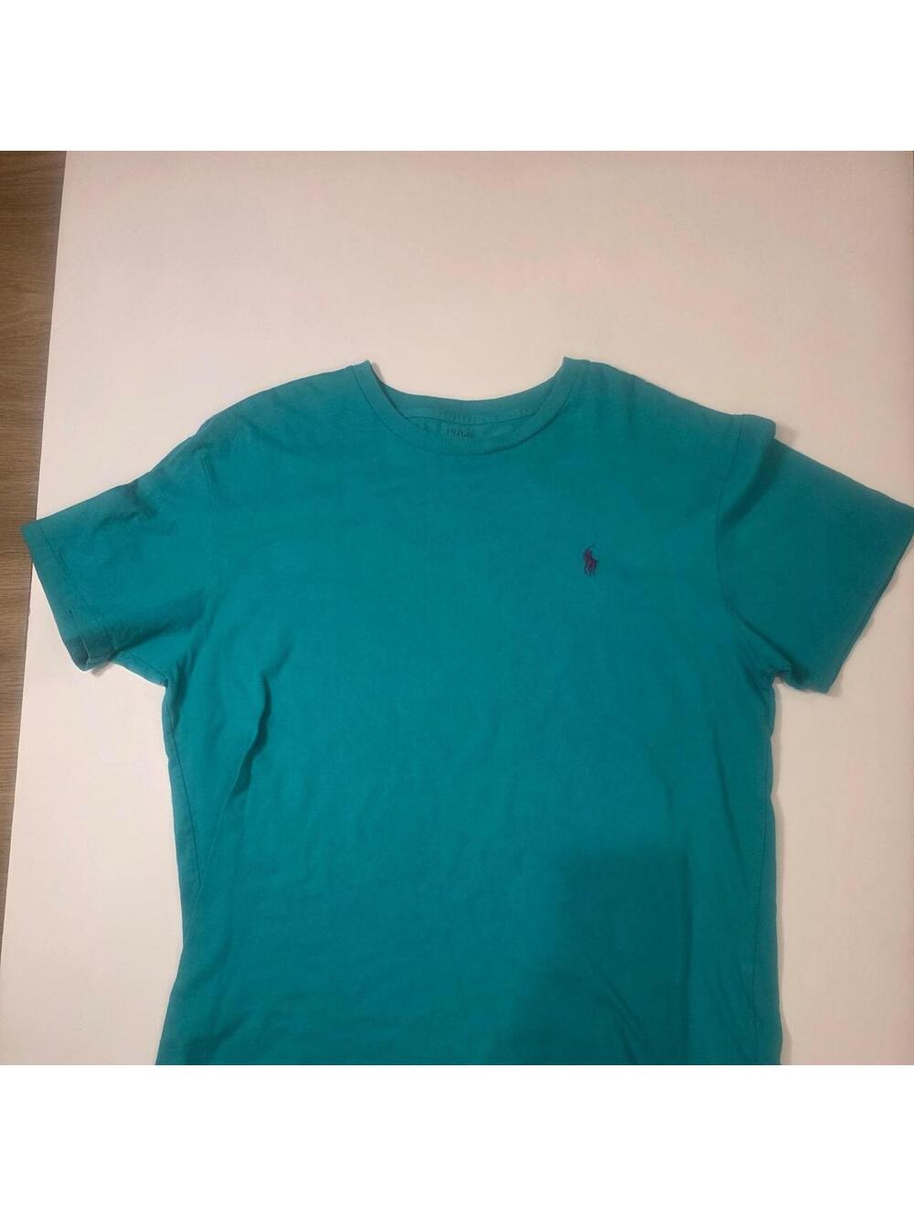 Polo Ralph Lauren Men's Blue and Green Tshirt